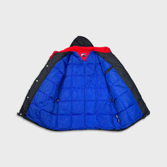 Vintage 90s Tommy Hilfiger Jacket Mens Small Black Tommy Flag Full Zip Oversized Coat