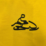 Vintage Y2K Ski Doo T Shirt Mens 2XL Yellow Snowmobile Graphic Short Sleeve Tee