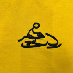 Vintage Y2K Ski Doo T Shirt Mens 2XL Yellow Snowmobile Graphic Short Sleeve Tee