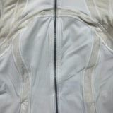 Lululemon Define Jacket Flocked Womens Size 8 White Full Zip Track Top