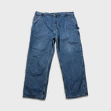 Carhartt B13 DPS Jean Mens 40x30 Blue Original Dungaree Fit Workwear Loose Baggy Pants
