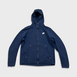 Nike Sportswear Hoodie Mens Medium Blue Tech Fleece Full Zip Hooded Sweater