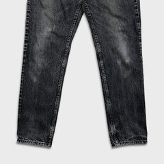 Vintage 90s Levi's 512 Jeans Mens 36x32 Black Slim Fit Taper Leg Fade Dark Wash Denim Pants