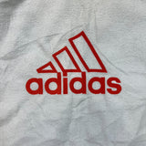 Vintage 90s Adidas Jacket Mens Large Gray Reversible 3 Stripe Heavy Coat