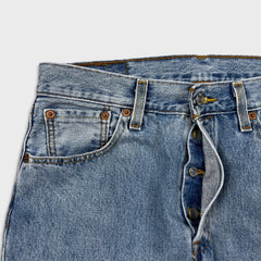 Levi's 501 Jeans Mens 30x30 Blue Original Fit Straight Leg Light Wash Denim Pants