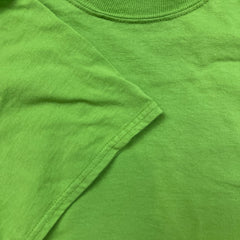 Vintage Y2K Jerzees Blank T Shirt Mens Large Green Heavyweight Short Sleeve Tee