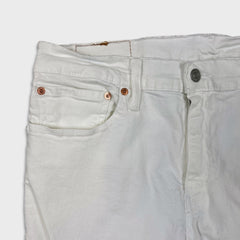 Levi's 511 Jeans Mens 34x32 White Slim Fit Straight Leg Stretch Mid Rise Denim Pants