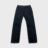 Vintage Y2K Levi's 505 Jeans Mens 32x32 Black Regular Fit Straight Leg Dark Wash Denim Pants