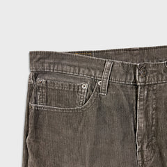 Levi's 511 Pants Mens 34x30 Brown Slim Fit Stretch Corduroy Casual Trousers