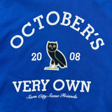October's Very Own Collegiate Hoodie Mens Medium Blue Same City Same Friends OVO Hooded Sweater