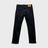 Levi's 512 Jeans Mens 31x26 Black Slim Taper Leg Dark Wash Mid Rise Stretch Denim Pants