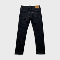 Levi's 512 Jeans Mens 31x26 Black Slim Taper Leg Dark Wash Mid Rise Stretch Denim Pants