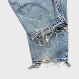 Carhartt B18 STW Jeans Mens 37x30 Traditional Fit Taper Faded Distress Workwear Pants