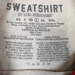 Earl Sweatshirt Long Sleeve Shirt Mens Large White 3/4 Raglan Sleeve Cropped Tee