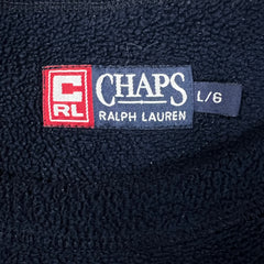 Vintage 90s Chaps Ralph Lauren Fleece Mens Large Blue Spell Out Pullover Jacket