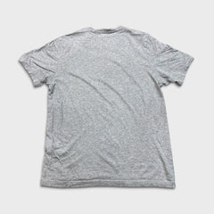 Adidas T Shirt Mens Medium Gray Essentials 3 Stripes Spell Out Short Sleeve Tee