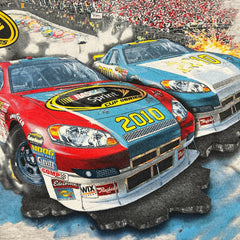 Vintage 2010 Bristol Motor Speedway T Shirt Mens Large Gray NASCAR Racing Tee