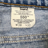 Vintage 90s Levi's 550 Jeans Men 36x27 Blue Relaxed Fit Tapered Leg Faded Denim Pants