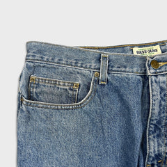 Vintage 90s Guess USA Jeans Mens 36x29 Blue Taper Leg Baggy Light Wash Denim Pants
