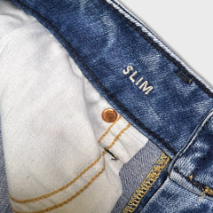 American Eagle Jeans Mens 30x32 Blue Air Flex + Slim Light Wash Faded Denim Pants