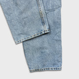 Levi's 502 Jeans Mens 34x33 Blue Regular Taper Fit Light Wash Faded Denim Pants