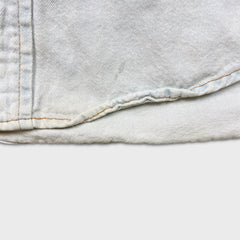 Vintage 90s Levi's Denim Shirt Mens Medium White Casual Western Button Up