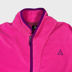 Vintage Y2K Nike ACG Fleece Womens Medium Pink 1/4 Zip Pullover Jacket