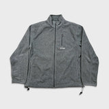 Tommy Hilfiger Fleece Mens Small Gray Spell Out Flag Full Zip Outdoor Jacket