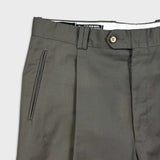 Vintage 80s Gala Slacks Pleated Trousers Mens 36x30 Green Pure Wool Dress Pants