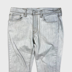 Levi's 511 Jeans Mens 34x32 Gray Slim Fit Straight Leg Stretch Stone Wash Denim Pants