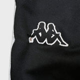 Kappa Track Pants Mens Medium Black Tear Away Side Tape Athletic Gym Jogger