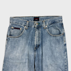 Vintage Tommy Hilfiger Jeans Mens 29x32 Blue Straight Light Wash Denim 90s Pants