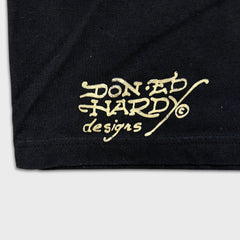 Vintage Y2K Don Ed Hardy Christian Audigier T Shirt Mens Large Black Skull Graphic Tee