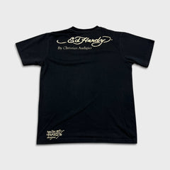 Vintage Y2K Don Ed Hardy Christian Audigier T Shirt Mens Large Black Skull Graphic Tee