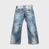 Silver Jeans Co. Zac Mens 34x32 Blue Relaxed Fit Straight Leg Light Wash Denim Pants