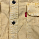 Vintage 90s Levi's Denim Shirt Mens Medium Orange Red Tab Light Wash Button Up