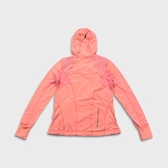 Lululemon Athletic Run Pullover Jacket Womens Size 12 Orange Side 1/4 Zip