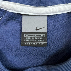 Vintage Y2K Nike Sportswear Fleece Mens XL Blue Swoosh Therma Fit Pullover Jacket