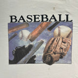 Vintage 90s Baseball T Shirt Mens XL White Classic Sports Graphic Retro MLB Tee