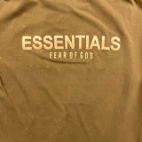 Fear of God Essentials T Shirt Mens Medium Brown Bleach Stained Faded Washed Tee