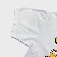 Vintage 90s Garfield Jim David T Shirt Mens Large While Single Stitch Cartoon
