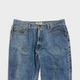 Vintage 90s Guess USA Jeans Mens 36x29 Blue Taper Leg Baggy Light Wash Denim Pants