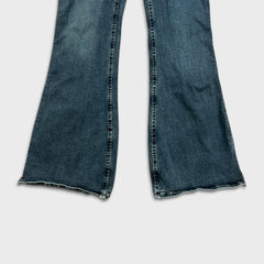 Silver Jeans Womens 32x35 Blue Flare Leg Bootcut Low Rise Dark Wash Y2K Denim Pants