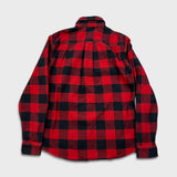Eddie Bauer Shirt Mens Small Red Checkered Plaid Flannel Classic Fit Button Up