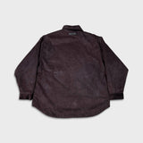SS23 Fear of God Essentials Corduroy Shirt Jacket Mens Small Purple Oversized
