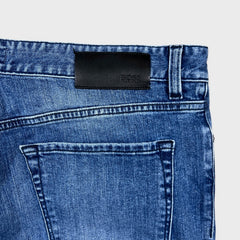 HUGO BOSS Jeans Mens 36x30 Blue Slim Straight Fit Stretch Medium Wash Denim Pants