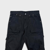 Dickies Pants Mens 34x30 Black Double Knee Carpenter Workwear Canvas Trousers