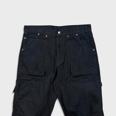 Dickies Pants Mens 34x30 Black Double Knee Carpenter Workwear Canvas Trousers