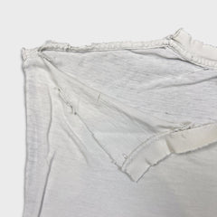 Vintage 90s Ocean Pacific Sleeveless T Shirt Mens Large White Thrashed Beach Surfing