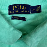 Polo Ralph Lauren Shirt Mens Large Green Pony Cotton Casual Preppy Short Sleeve